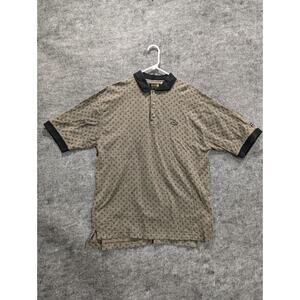 Foursome 90s Streetwear Mens Faded Geometric Knit Collared Polo Shirt Size L